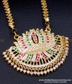 DLR215 - Impon Big Lotus Design Pendant with Heart Model Chain Online 