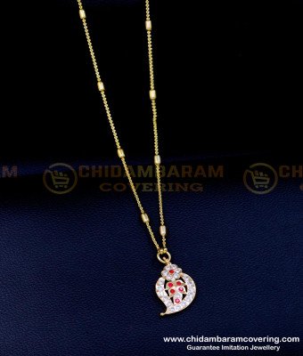 DLR216 - Cute Small Size Leaf Design Impon Dollar Chain Designs