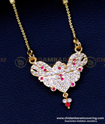 DLR218 - Latest Daily Use Impon Pendant Gold Plated Long Chain Online