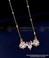 DLR220 - Impon White and Ruby Stone Traditional Dollar Chain Online