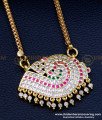 DLR221 - Gold Plated Impon Sangu Design Pendant with Long Chain Online