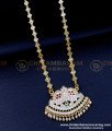 DLR227 - Latest Impon Pendant Gold Plated Chain with Guarantee Jewellery 