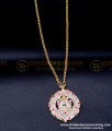 DLR251 - Impon Daily Use Stone Lakshmi Dollar Chain for Women