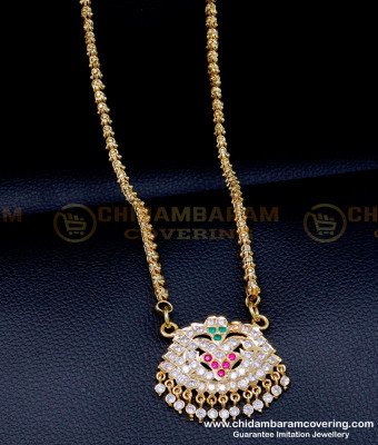 DLR255 - Attractive Impon Pendant Chain Gold Plated Jewellery