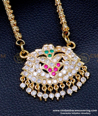 DLR255 - Attractive Impon Pendant Chain Gold Plated Jewellery