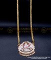 DLR256 - Impon Stone Gajalakshmi Dollar Designs with Long Chain