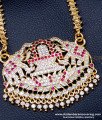 DLR258 - Impon Big Gajalakshmi Pendant Design Chain Design for Women