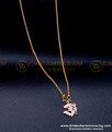 DLR260 - 18 Inches Short Chain with Impon Stone Om Dollar Design