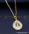 DLR264 - Gold Design White Stone Daily Wear Impon Dollar Chain 