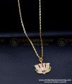 DLR265 - Latest Lotus Design Impon Pendant Chain Gold Model
