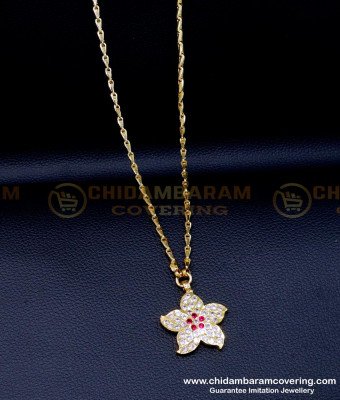 DLR266 - Beautiful Flower Design Impon Long Chain with Dollar