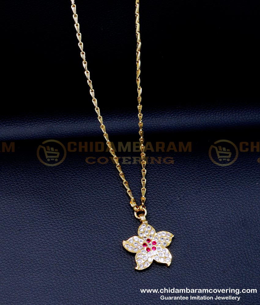 DLR266 - Beautiful Flower Design Impon Long Chain with Dollar
