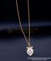 DLR284 - Impon Daily Wear White Stone Small Dollar Chain Design