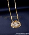 DLR291 - Traditional Full White Stone Impon Gajalakshmi Dollar Chain