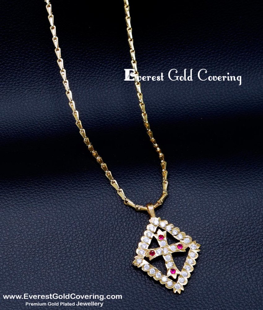 DLR297 - Impon Simple Daily Use Cross Pendant Chain Buy Online