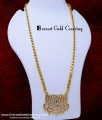 DLR306 - Impon Lotus Pendant with Gold Plated Long Chain for Women