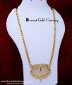 DLR307 - Elegant Big White Stone Thamarai Dollar Chain for Ladies
