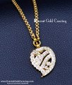 DLR309 - 5 Metal Impon Jewellery Leaf Design Pendant Chain Online 