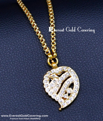 DLR309 - 5 Metal Impon Jewellery Leaf Design Pendant Chain Online 
