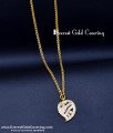 DLR309 - 5 Metal Impon Jewellery Leaf Design Pendant Chain Online 