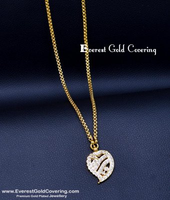 DLR309 - 5 Metal Impon Jewellery Leaf Design Pendant Chain Online 