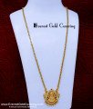 DLR316 - Latest White Stone Gold Lakshmi Pendant Chain Designs