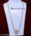 DLR314 - Impon Long Chain White Stone Om Dollar with Vel Design