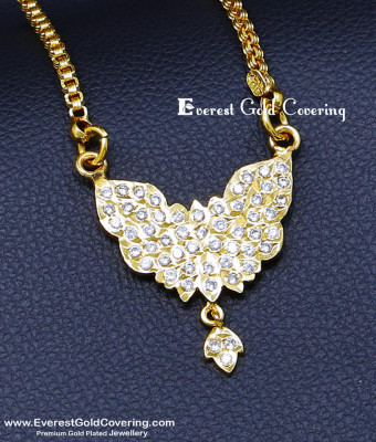 DLR315 - Gold Model White Stone Impon Dollar Chain Online Shopping
