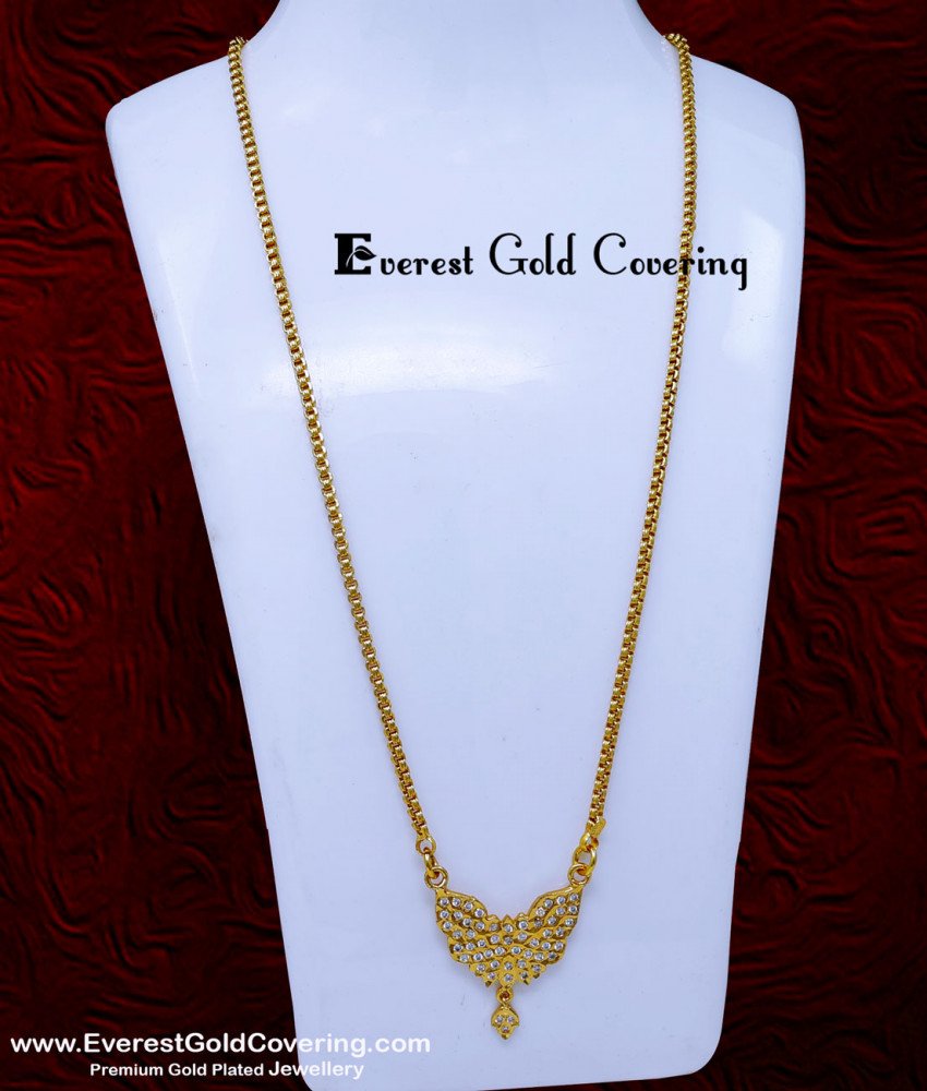 DLR315 - Gold Model White Stone Impon Dollar Chain Online Shopping
