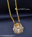 DLR319 - 30 Inch Long Impon Jewellery Chain Radha Krishna Gold Pendant Design