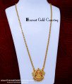 DLR319 - 30 Inch Long Impon Jewellery Chain Radha Krishna Gold Pendant Design