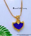 DCHN289 - Latest Chain with Single Palakka Pendant Gold Design