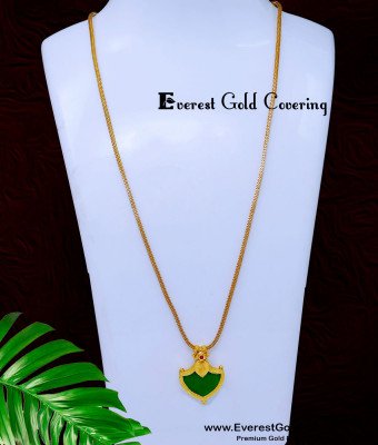 DCHN290 - Gold Plated Daily Use Palakka Locket with Chain 