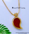 DCHN291 - Traditional Big Red Palakka Manga Locket With Chain