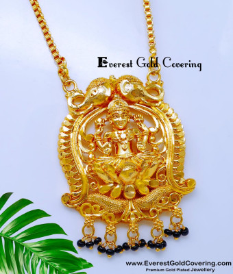 DCHN301 - New Model Gold Plated Lakshmi Dollar Chain for Women