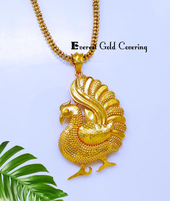 DCHN303 - Elegant Peacock Design Forming Gold Pendant Chain Online