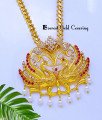 DCHN309 – 30 Inch Long Chain with Beautiful Ad Stone Peacock Pendant