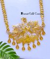 DCHN310 – 30 Inch Attractive White Stone Peacock Dollar Chain Model