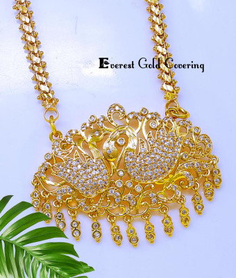 DCHN311 – 30 Beautiful peacock White Stone Dollar Chain Model for Ladies