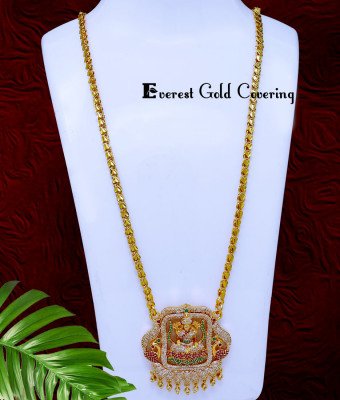 DCHN314 – 30 Inch Long Chain Latest Collection Full Stone Lakshmi Pendant