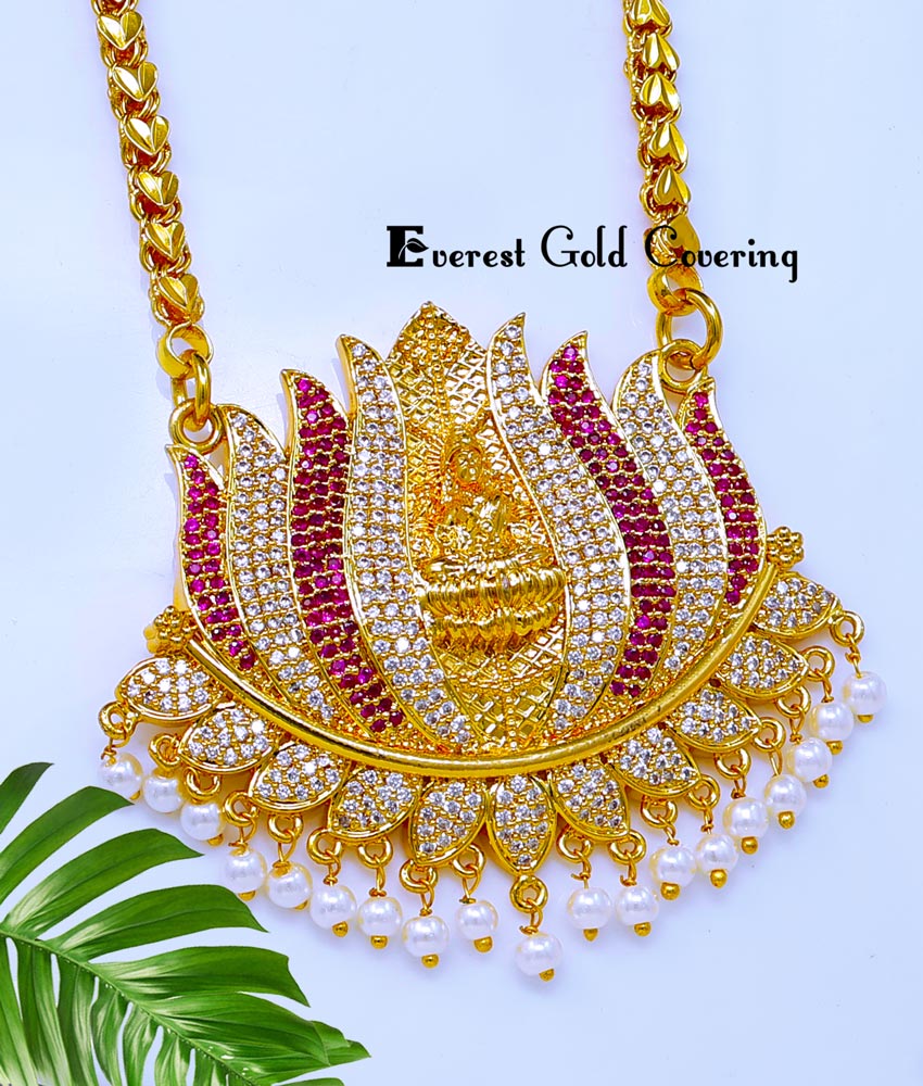 DCHN315 – 30 Inch New Model Full Stone Lakshmi Dollar with Long Chain