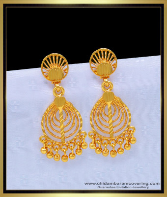 ERG1083 - New Model Gold Plated Light Weight Daily Wear Earrings for Girls 