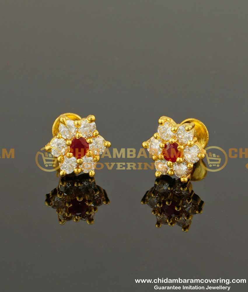 ERG109 - Sparkling American Diamond Seven Stone Studs for Women
