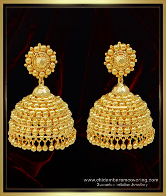 ERG1114 - One Gram Gold Real Gold Design Bridal Wear Very Big Umbrella Jhumkas for Wedding