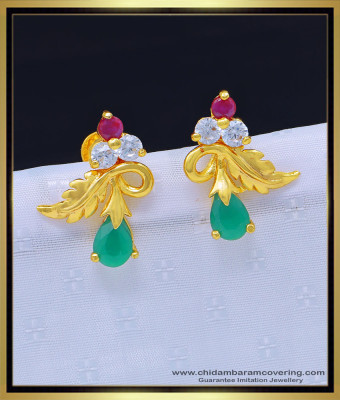 ERG1138 - New Design Party Wear American Diamond Gold Design Earrings for Women