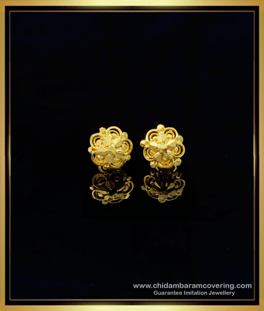 ERG1180 - Beautiful Gold Plated Gold Design Daily Wear Earrings for Girls