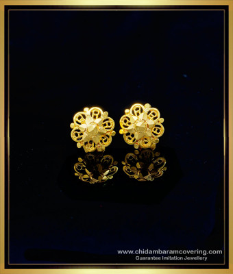 ERG1182 - Gold Plated Daily Use Gold Design Tops Earrings for Women 