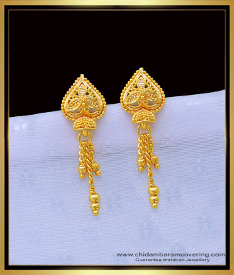 ERG1193 - Gold Plated Daily Wear Light Weight Earrings for Women 