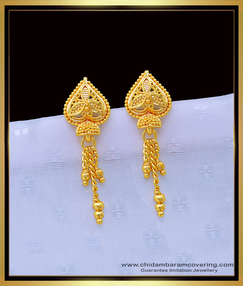 ERG1193 - Gold Plated Daily Wear Light Weight Earrings for Women 