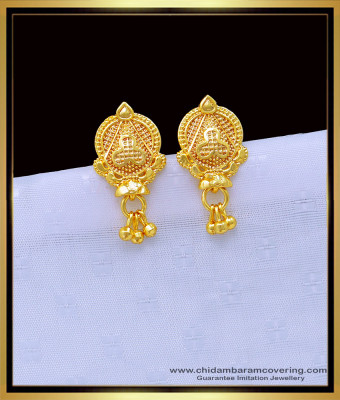 ERG1196 - South Indian Style Daily Use One Gram Gold Plated Studs Buy Online 